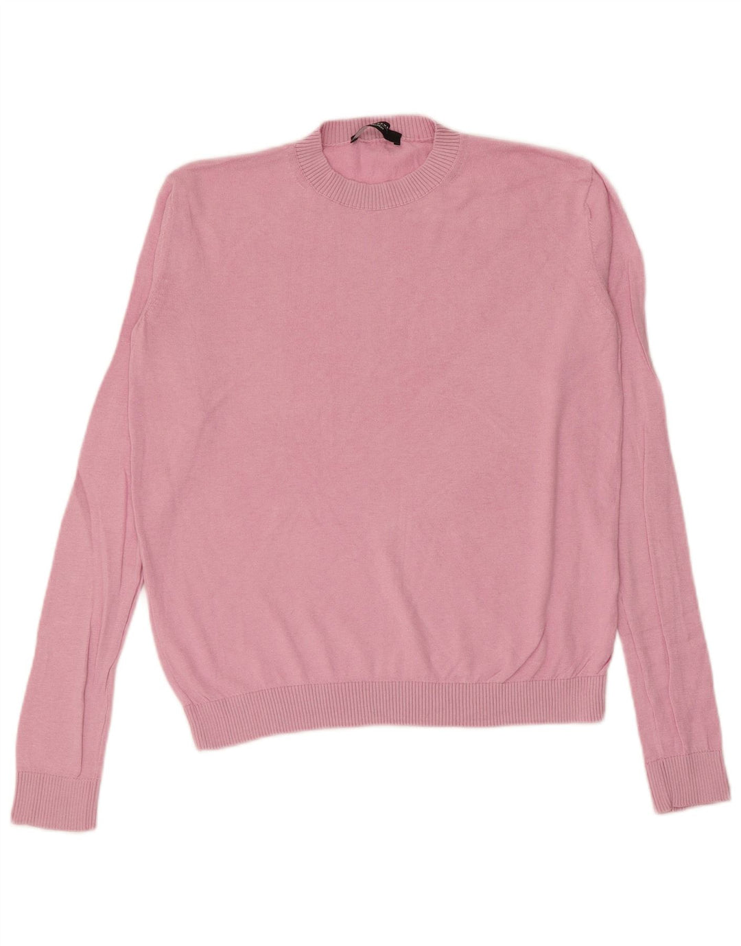 Max Mara Dame Crew Neck Jumper Sweater UK 14 Medium Pink
