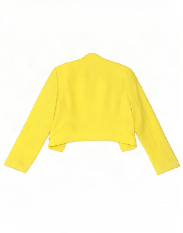 Topshop Giacca Bolero da donna corta UK 8 piccola poliestere giallo