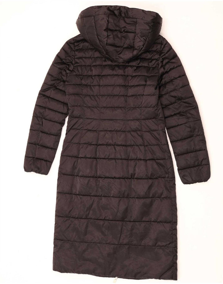 Massimo Dutti Abrigo Acolchado Con Capucha Mujer UK 40 Small Azul Poliéster