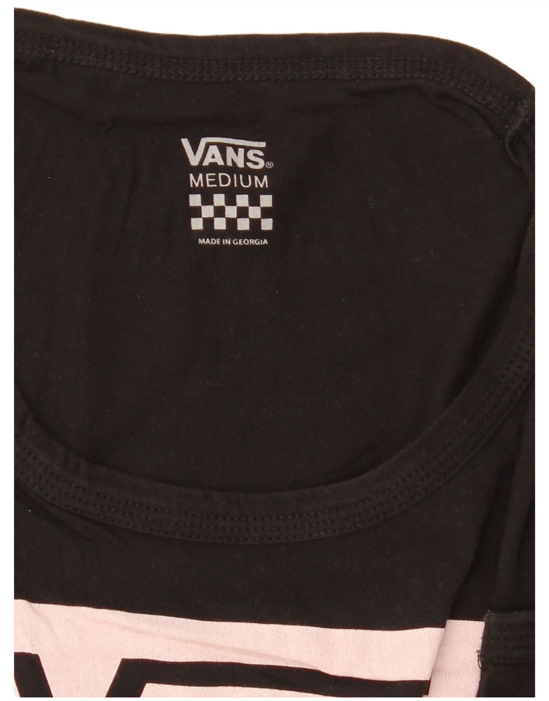 Vans Womens Graphic Vest Top UK 12 Medium Black