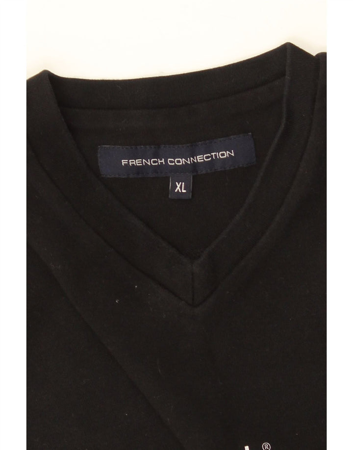 FRENCH CONNECTION Mens T-Shirt Top XL Black