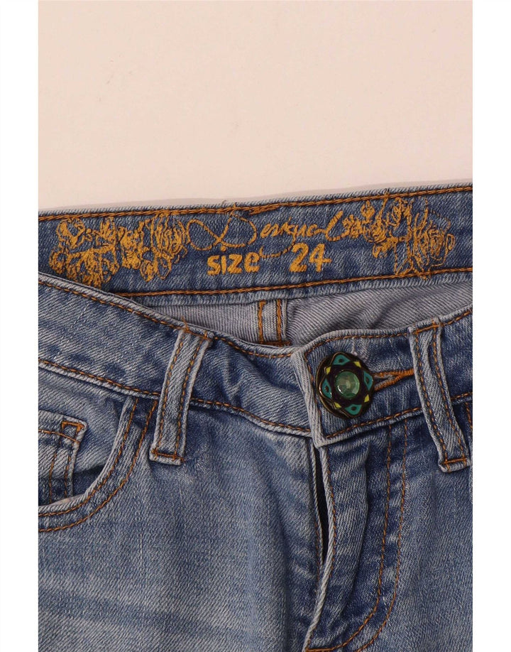 Pantaloni de jogging Desigual pentru femei Tapered Jeans W24 L27 Blue Patchwork