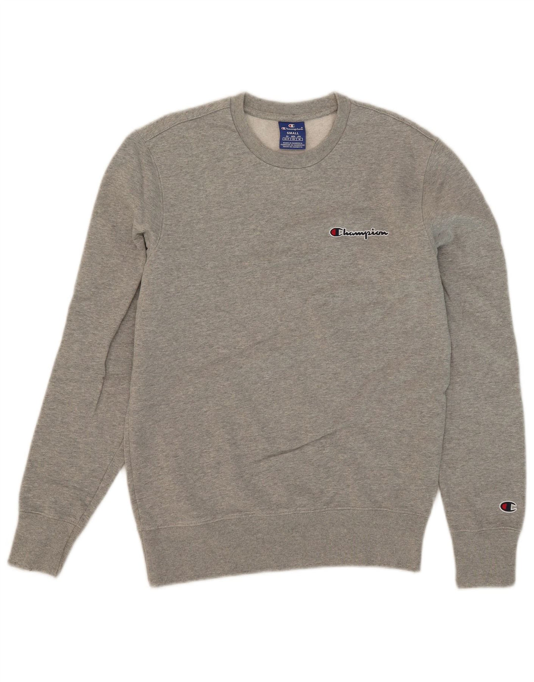 Champion moletom masculino jumper pequeno algodão cinza