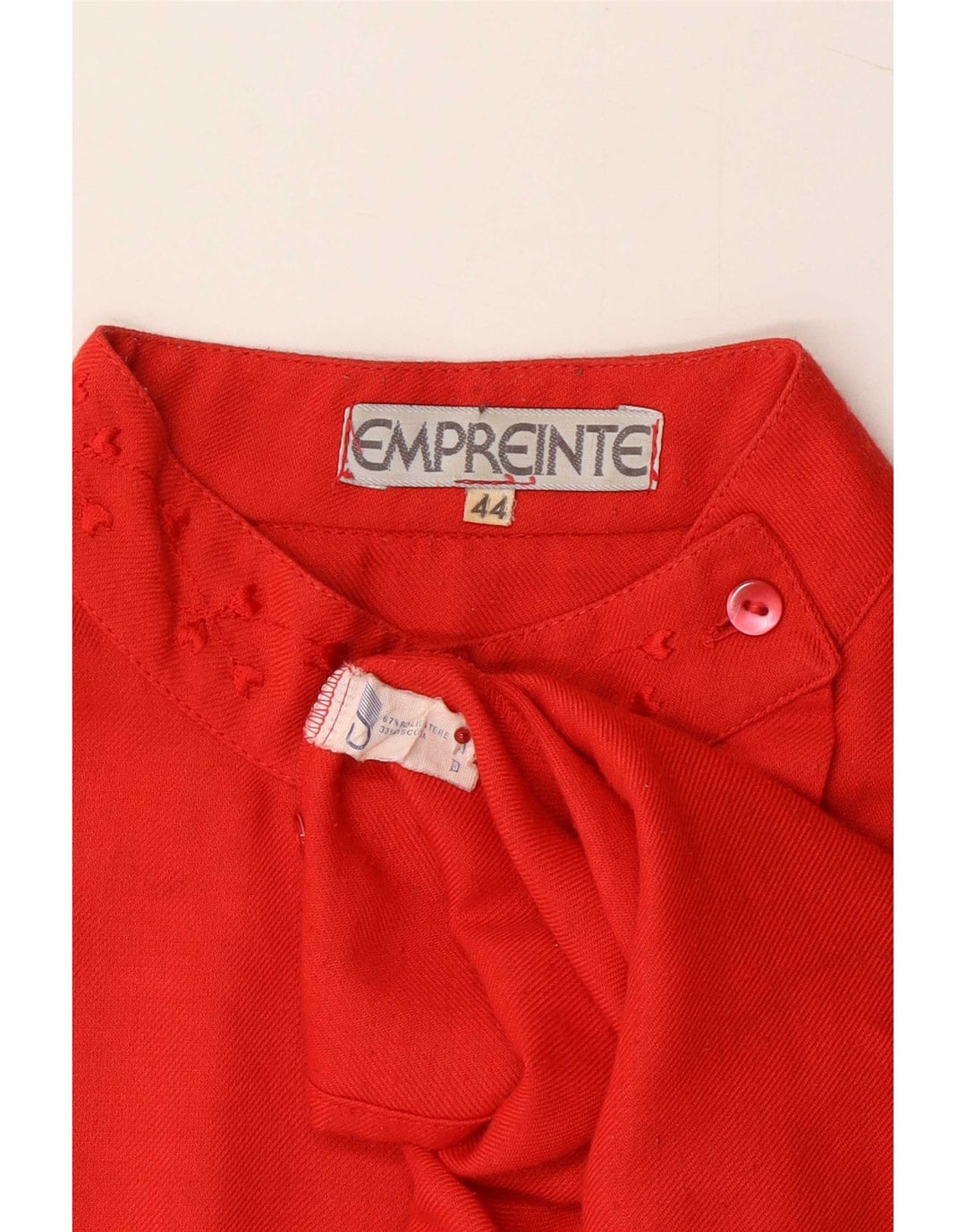 Blusa vintage para mujer IT 44 Poliéster rojo medio
