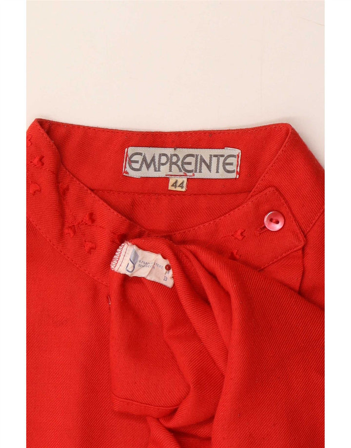 Blusa vintage para mujer IT 44 Poliéster rojo medio
