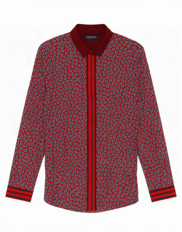 Tommy Hilfiger Camisa para mujer US 10 Grande Rojo Paisley