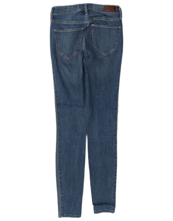 Hollister Jeans súper ajustados de talle alto para mujer US 0 XS W24 L29 Algodón azul