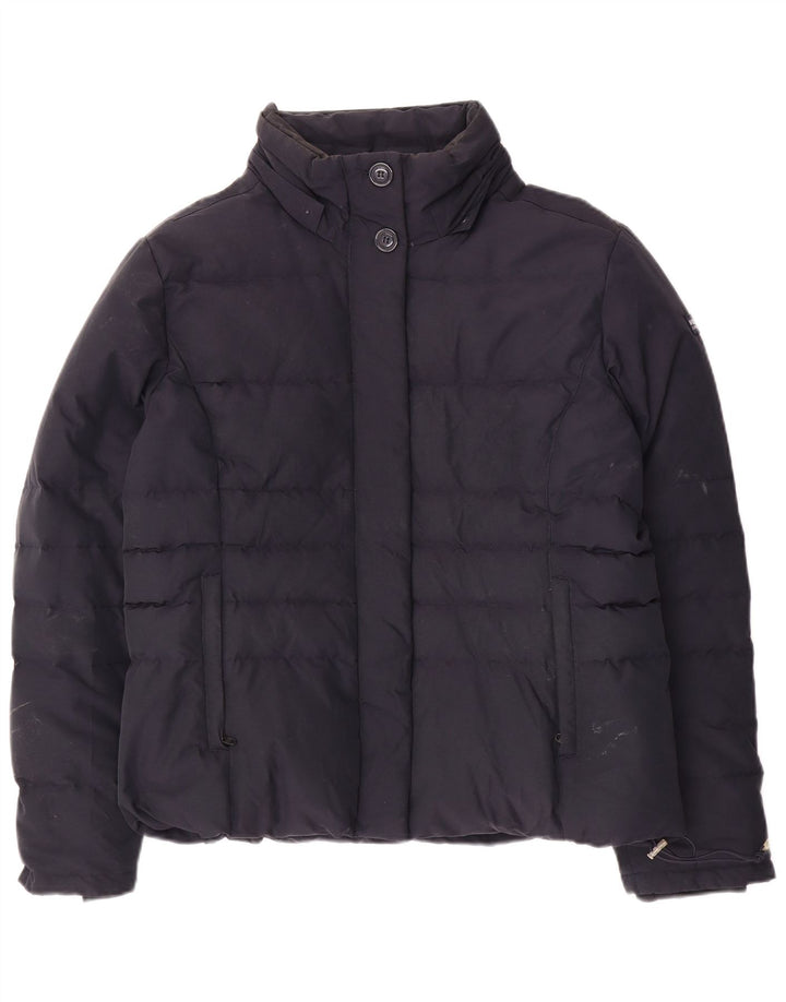 Woolrich Womens Padded Jacket UK 20 2XL Navy Blue Cotton