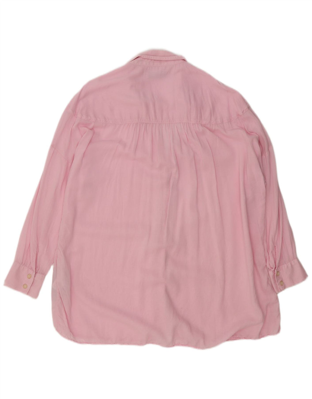 Zara Womens Oversized Shirt UK 6 XS Pink Lyocell