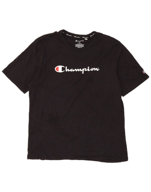 Tricou grafic pentru bărbați Champion Top 2XL bumbac negru