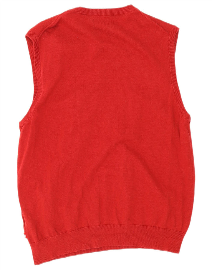 Izod Herrevest Tank Top Stor Rød Bomuld