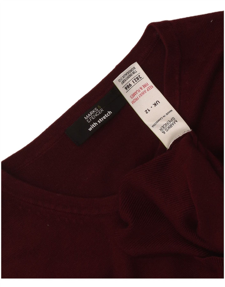 Marks & Spencer Damen-Cardigan-Pullover UK 12 Mittlere kastanienbraune Viskose