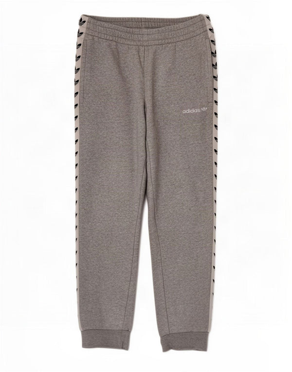 Adidas Mens Graphic Tracksuit Trousers Joggers Large Grey Colourblock