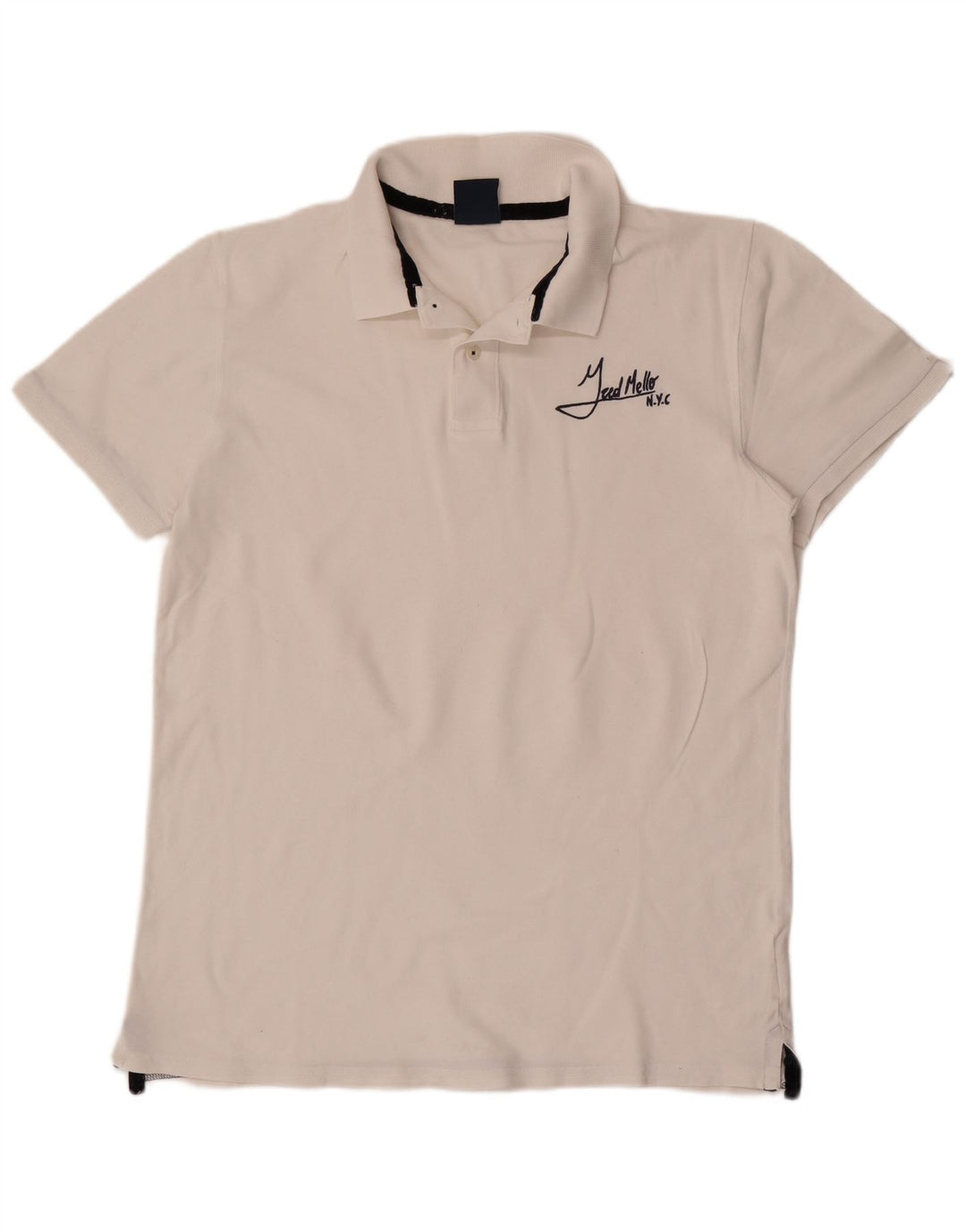 Fred Mello Mens Polo Shirt 2XL White Cotton