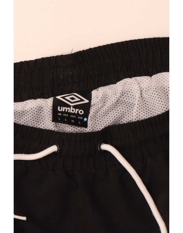 Umbro Hombre Bañador con estampado gráfico Poliéster geométrico negro grande