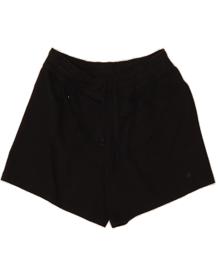 CHAMPION Womens Sport Shorts UK 14 Medium  Black Cotton Vintage Champion and Second-Hand Champion from Messina Hembry 