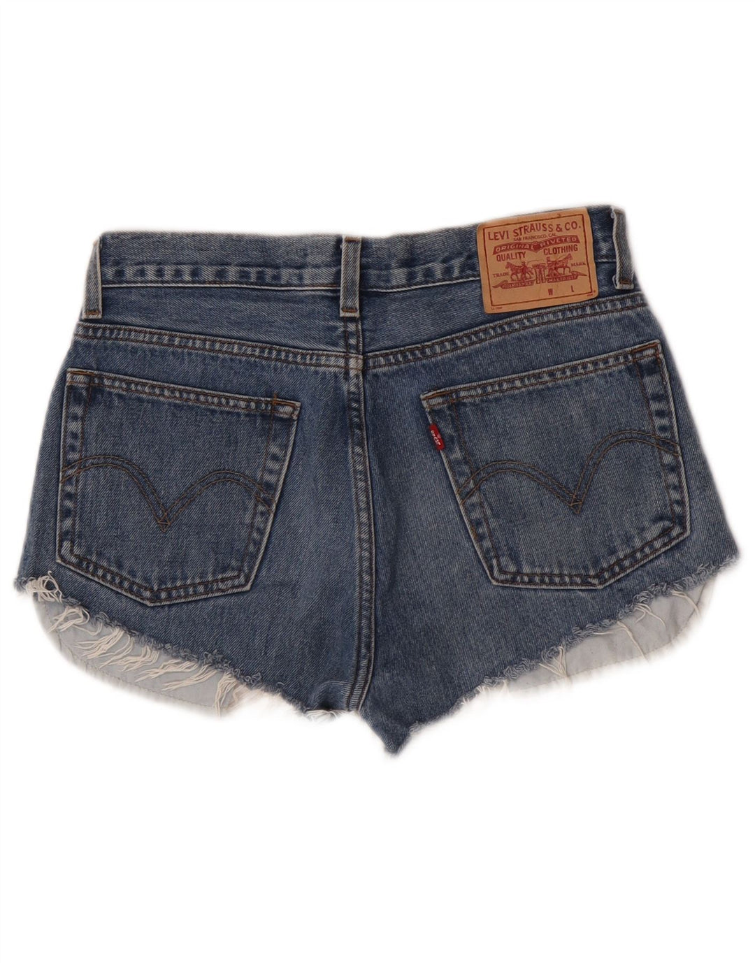 Levi's Womens Denim Slim Fit Hot Pants W32 Large  Blue Cotton