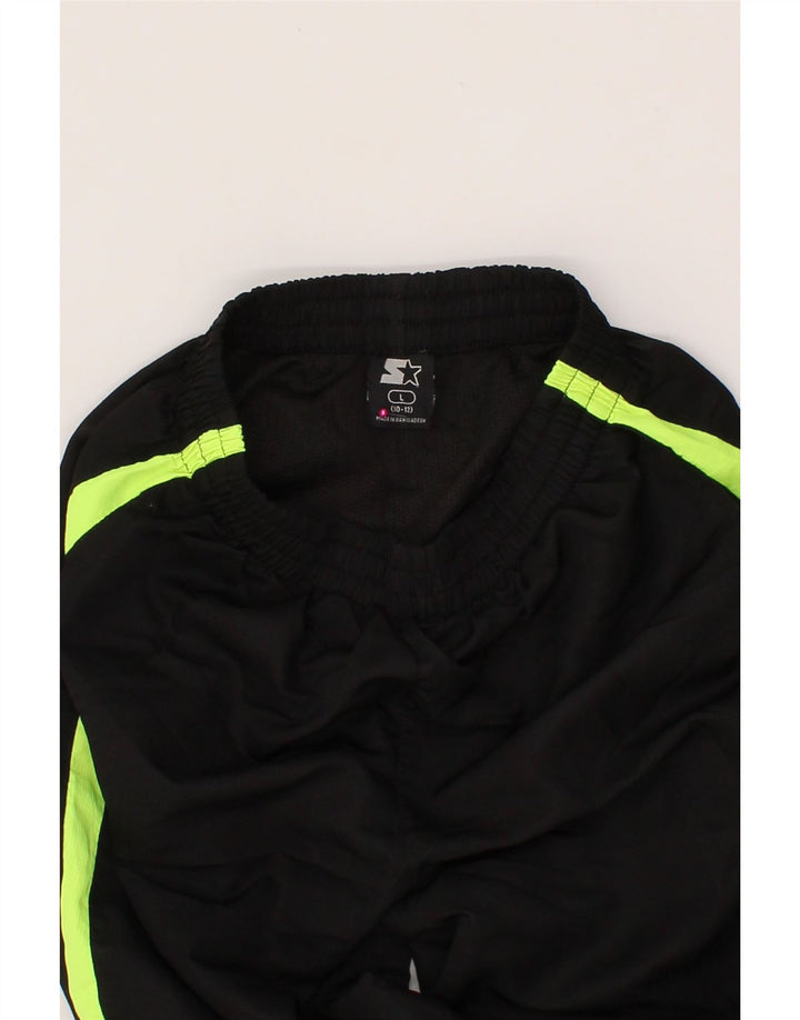 STARTER Boys Tracksuit Trousers 10-11 Years Large Black Colourblock Vintage Starter and Second-Hand Starter from Messina Hembry 
