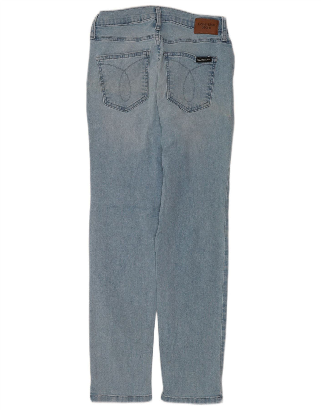 Calvin Klein Womens Straight Jeans W25 L25 Blue Cotton