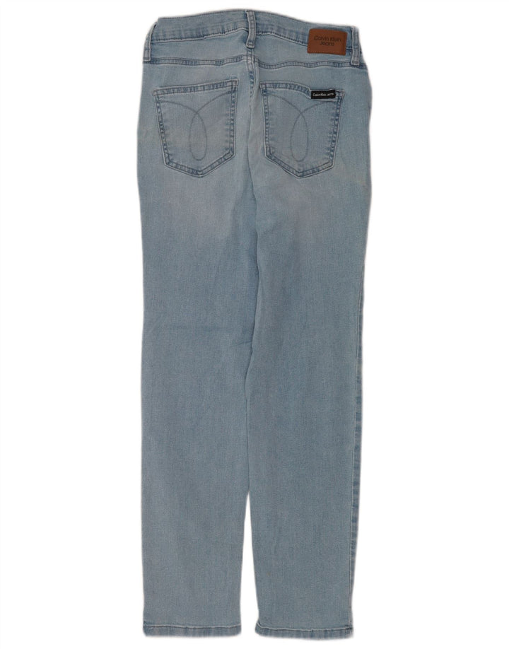 Calvin Klein Womens Straight Jeans W25 L25 Blue Cotton