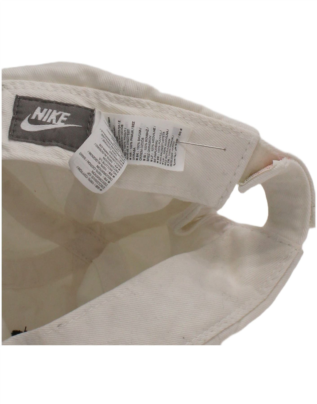 Nike Boys Baseball Cap 7-8 Years Small/Medium White Cotton