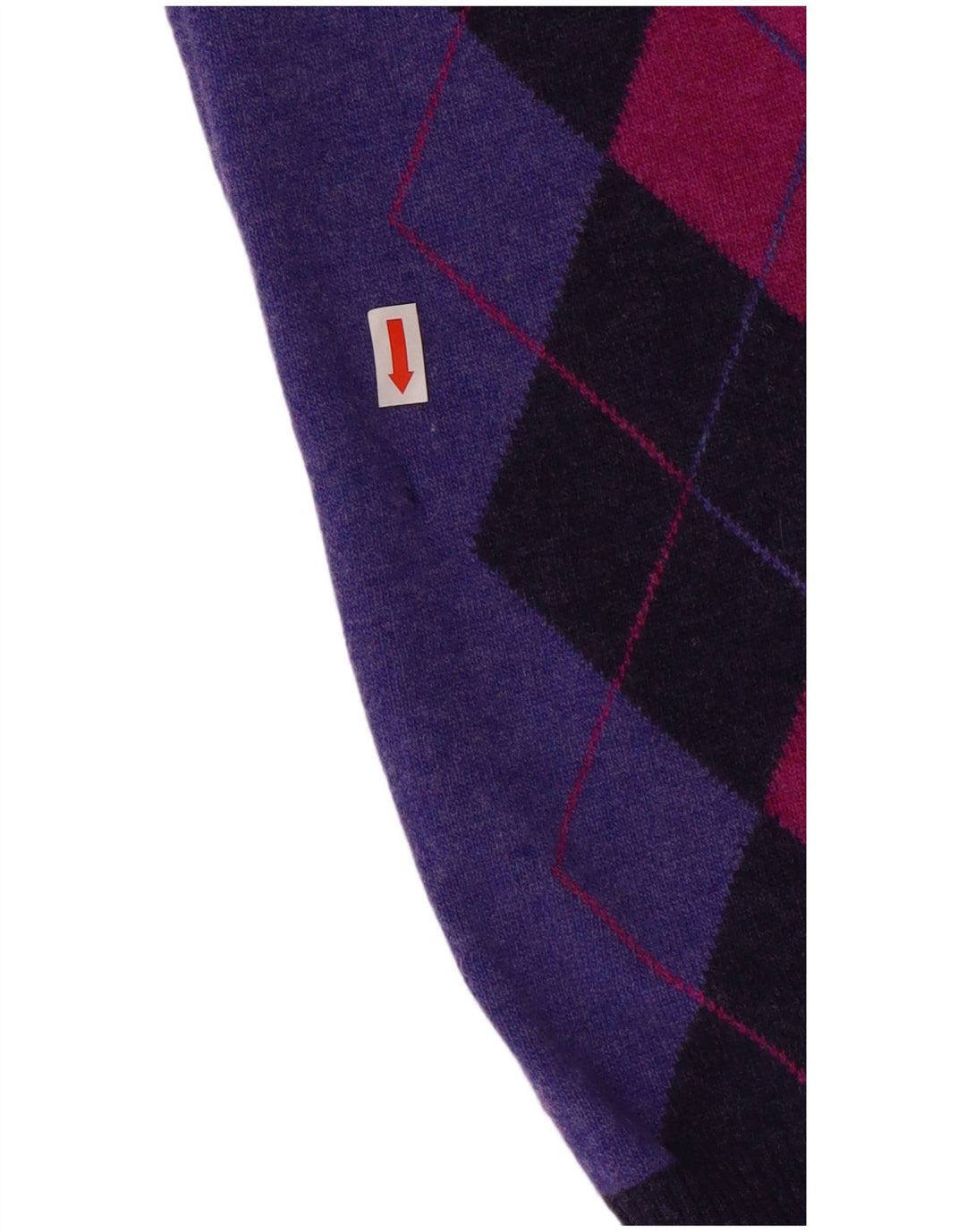 BENETTON Womens Jumper Dress UK 10 Small Multicoloured Argyle/Diamond