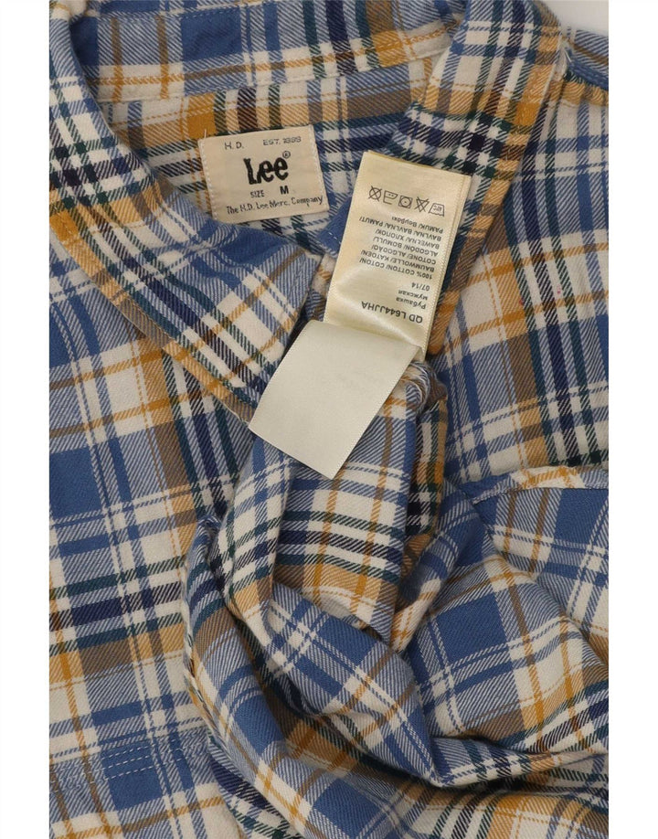 Cămașă de flanel pentru bărbați Lee, bumbac cu carouri albastru mediu