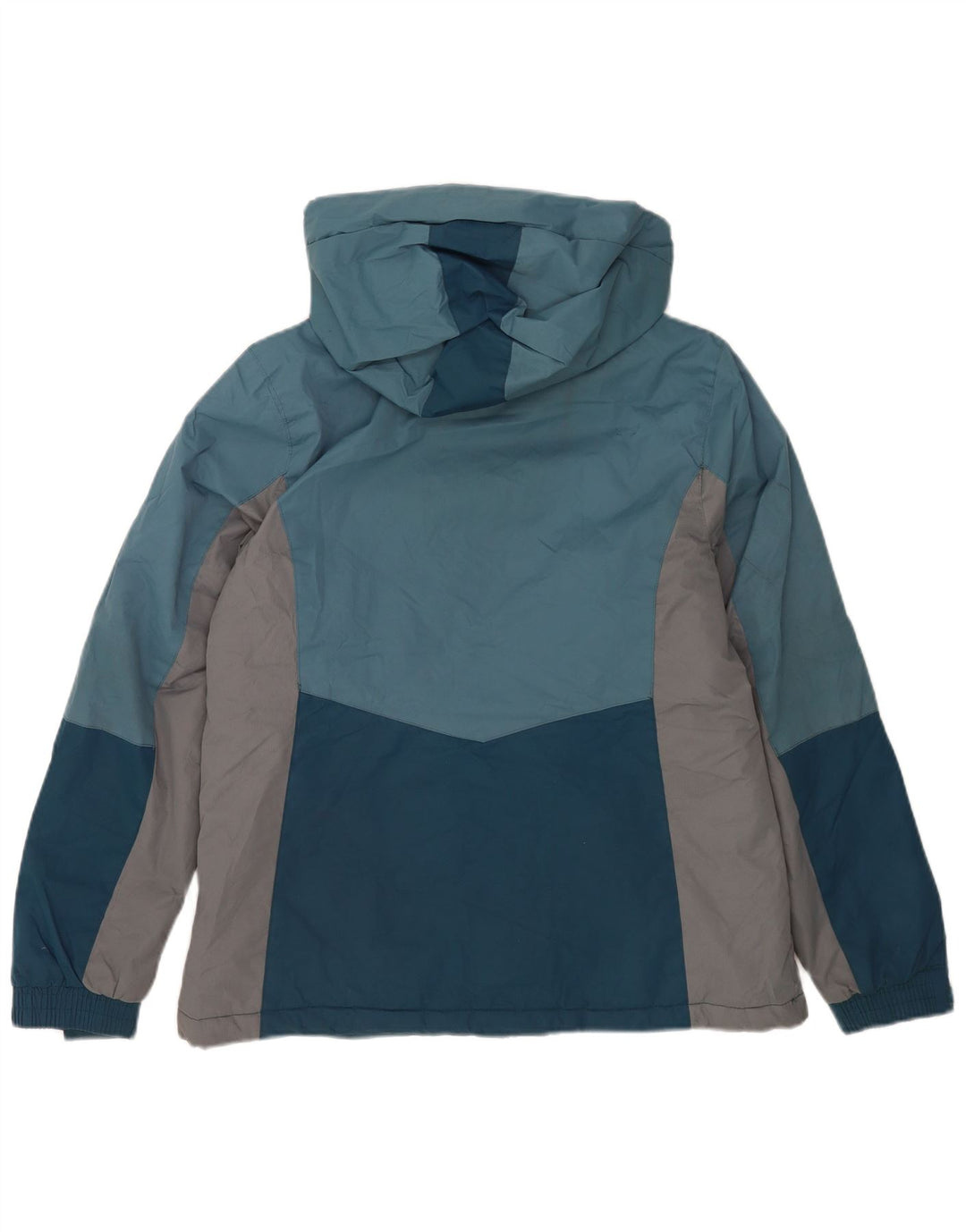 Mountain Warehouse Womens Hooded Ski Jacket UK 14 Large Blue Colourblock