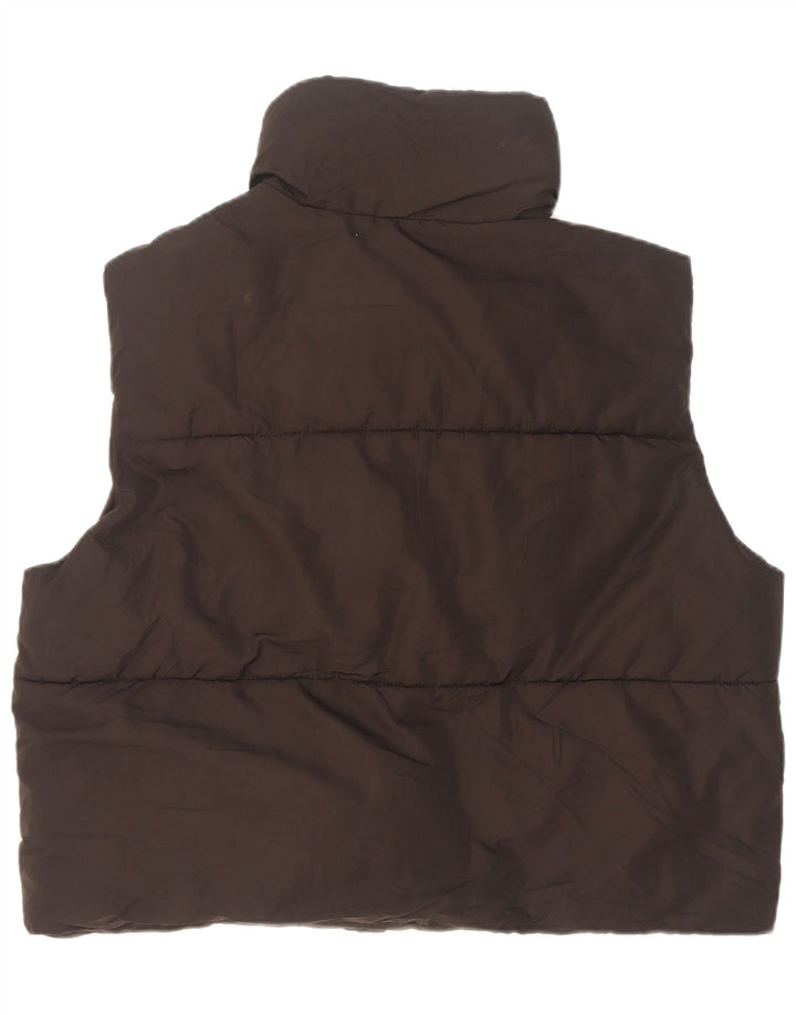 Zara Womens Oversized Polstret Gilet UK 14 Medium Black Polyester