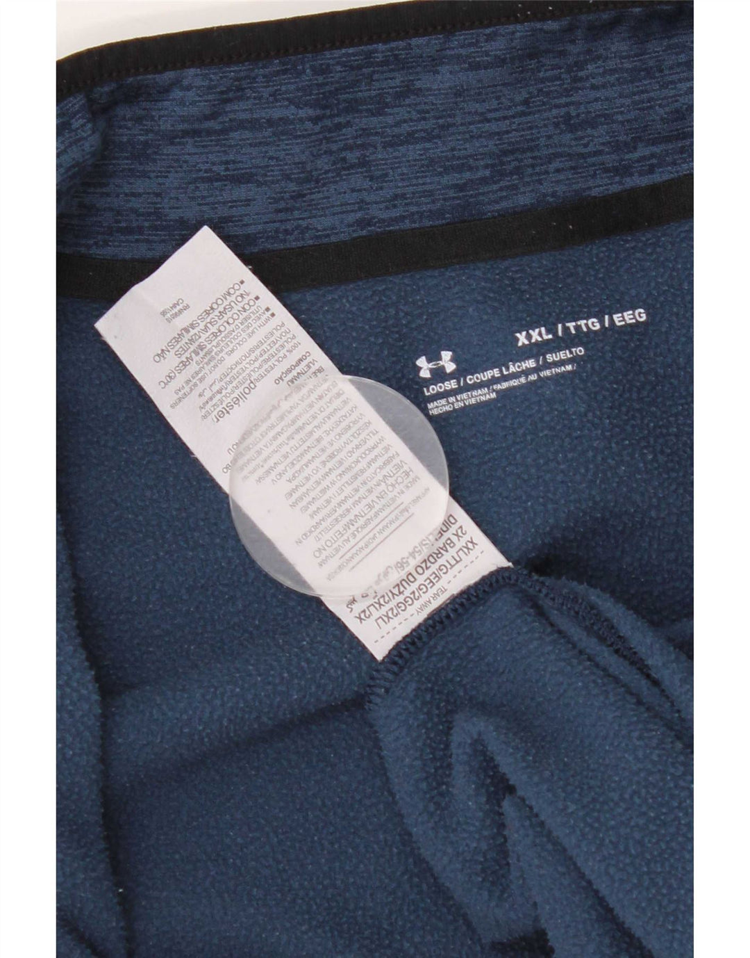 Under Armour Haut de survêtement à col zippé pour homme 2XL Bleu moucheté
