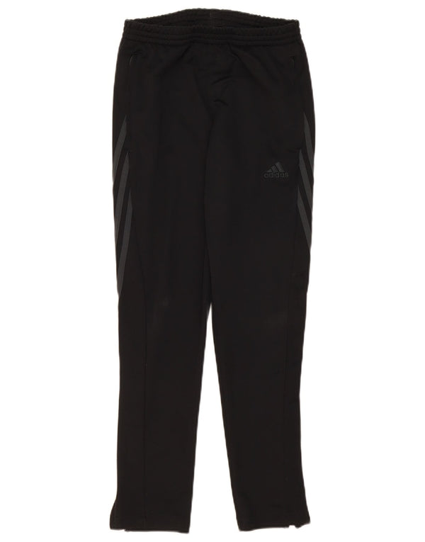 Adidas Boys Climalite Tracksuit Trousers 11-12 Years Black Polyester