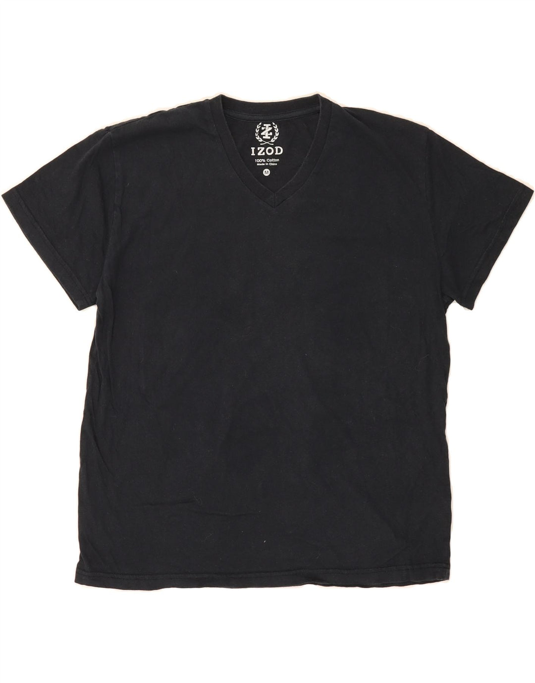 IZOD Womens T-Shirt Top UK 14 Medium Navy Blue Cotton Vintage Izod and Second-Hand Izod from Messina Hembry 