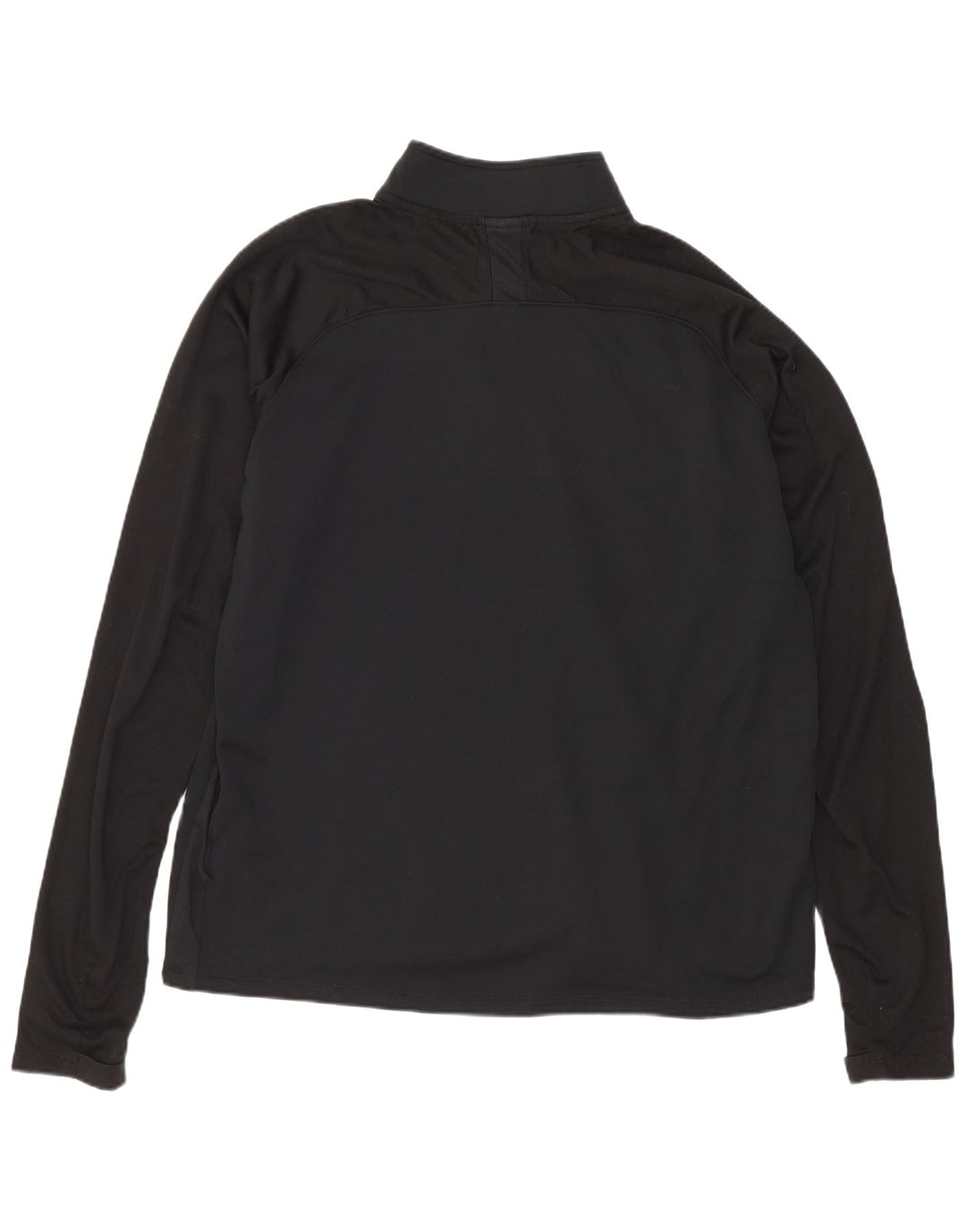Nike Mens Zip Neck Regular Fit Top Long Sleeve Large Black Polyester Sports