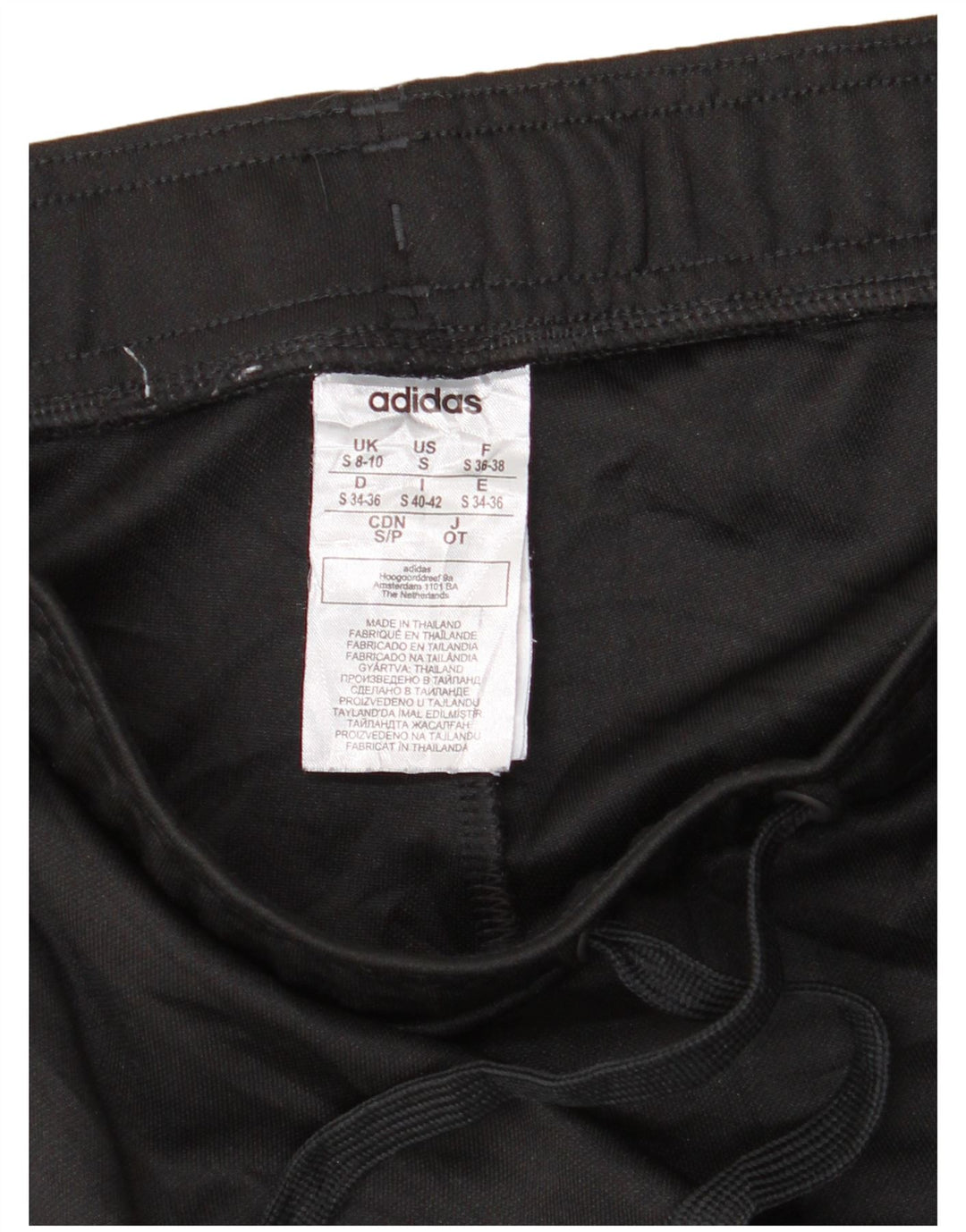 Adidas Womens Tracksuit Trousers UK 8/10 Small  Black Polyester