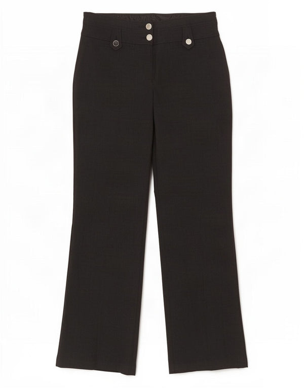 Marks & Spencer Dame Bootcut Casual Bukser UK 12 Medium W30 L32 Sort