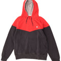 Felpa con cappuccio Nike da uomo, vestibilità regolare, in cotone color block rosso medio