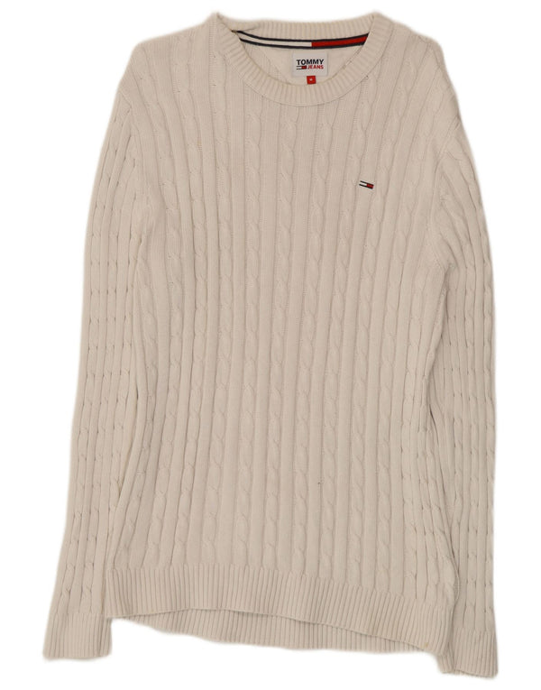 Tommy Hilfiger Herre Crew Neck sweater Medium White Bomuld