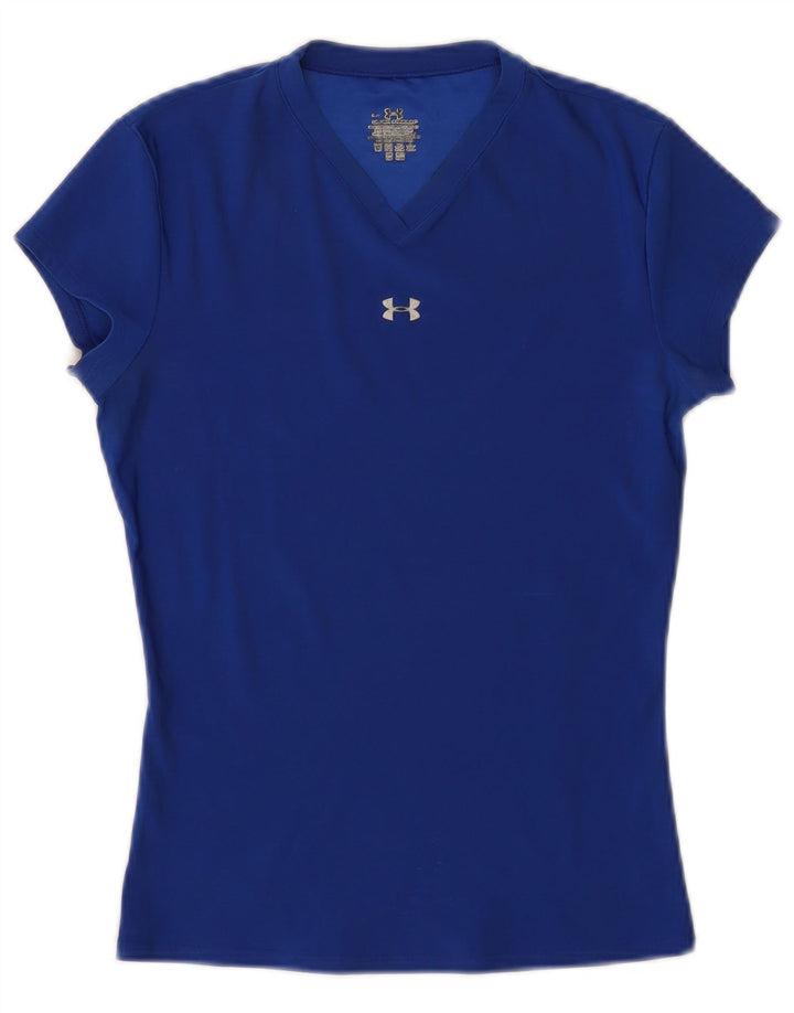 UNDER ARMOUR Womens T-Shirt Top UK 8 Small Blue Polyester