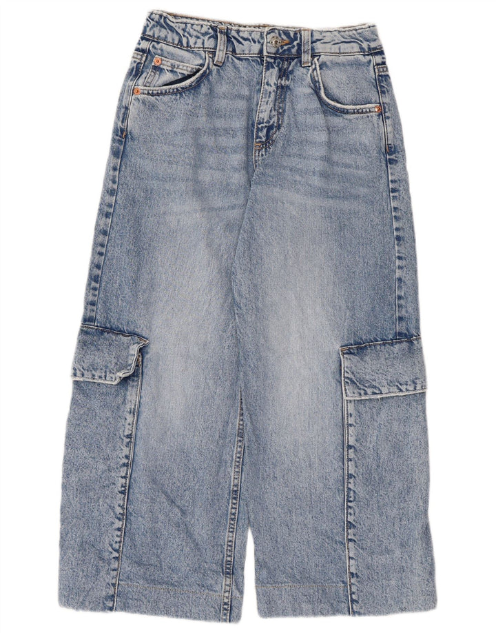 Zara Boys Cargo Capri Jeans 13-14 Years W28 L22 Blue
