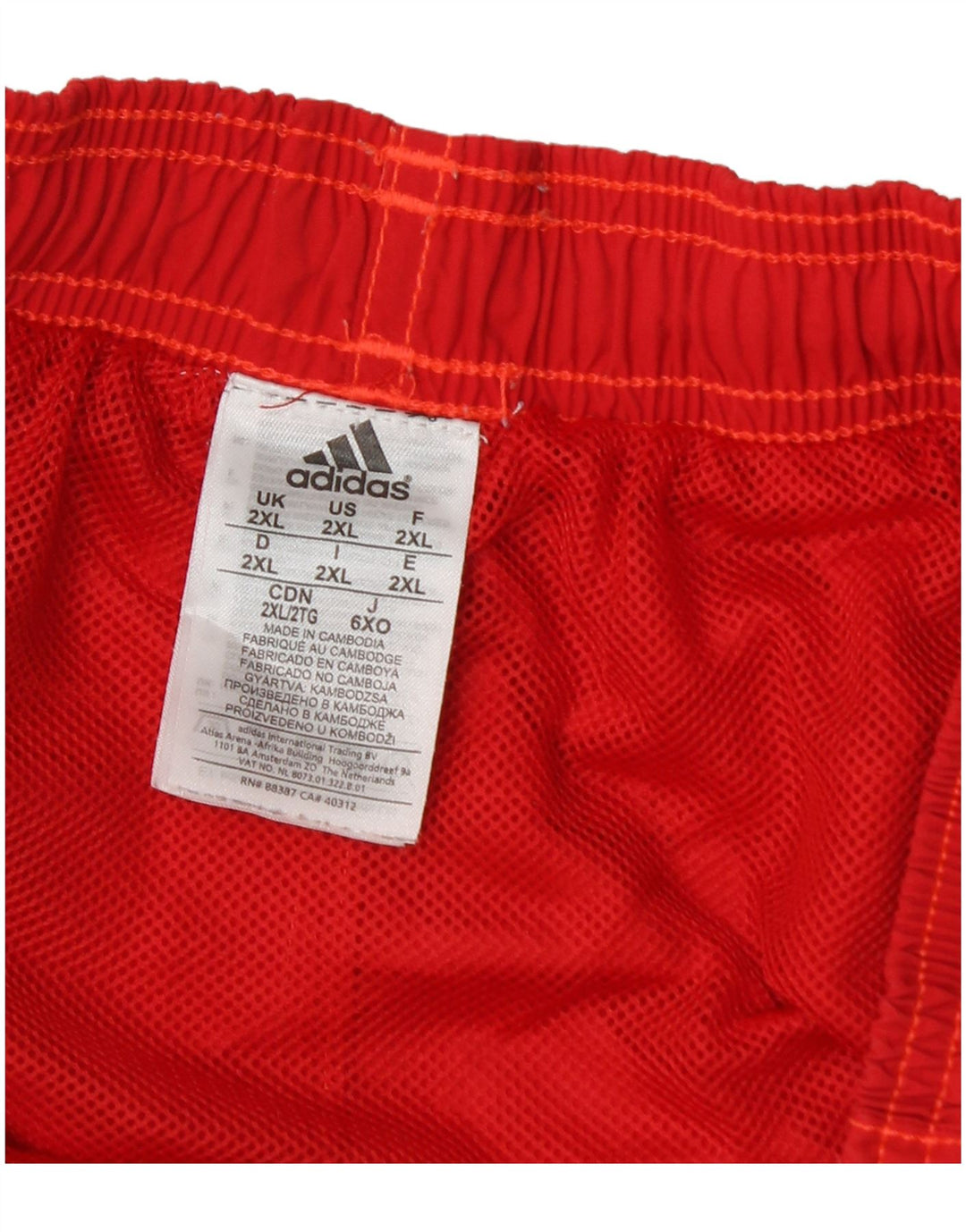 Adidas Mens Sport Shorts 2XL  Red Polyamide