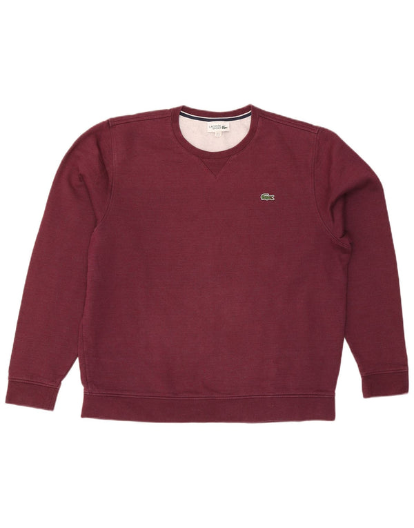 Bluza męska Lacoste, rozmiar 6, XL, bordowa bawełna