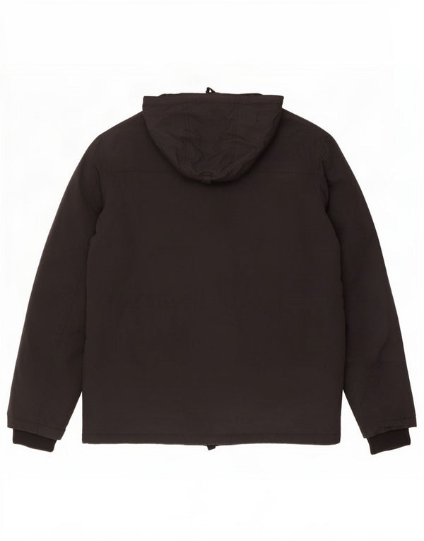 Lee Veste matelassée à capuche pour homme UK 40 Large Noir Polyester