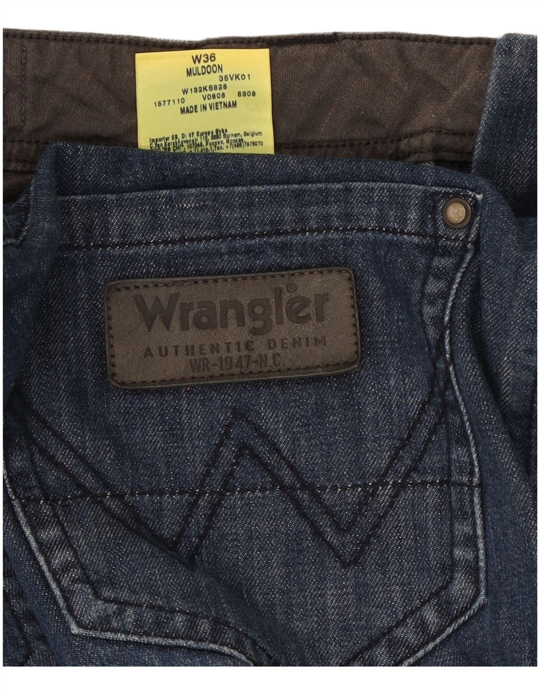 Wrangler Herren Cargo Denim Shorts W36 Große blaue Baumwolle