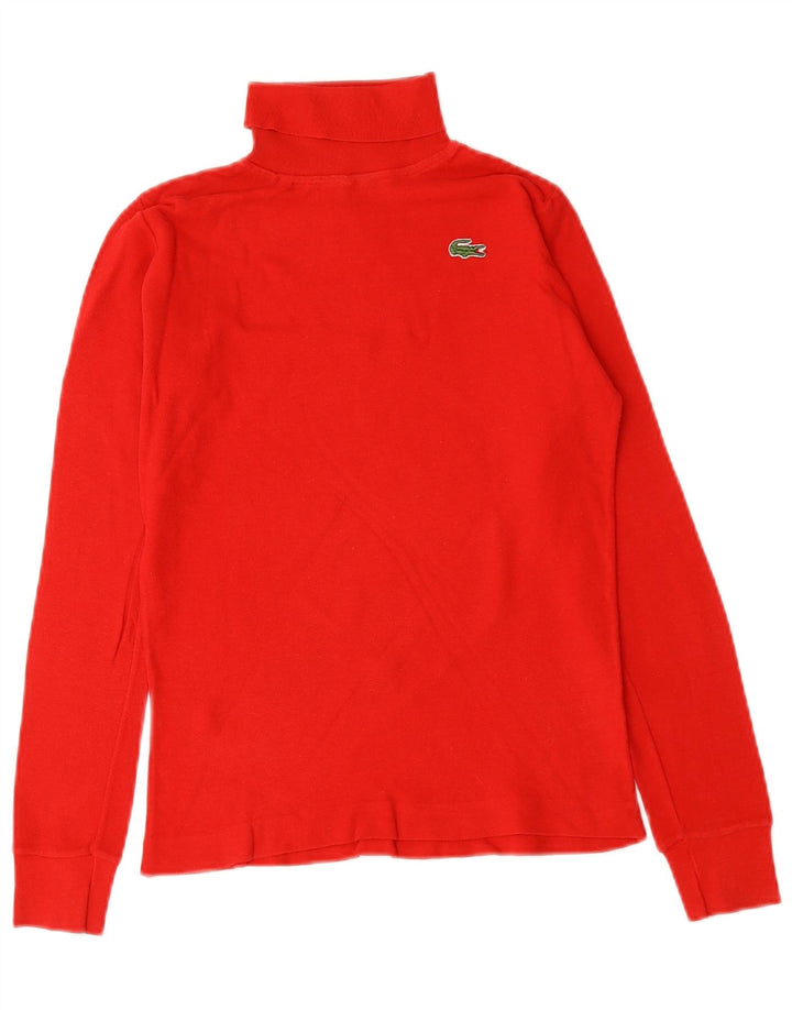 Lacoste Girls Roll Neck Jumper Sweater 13-14 Years Red