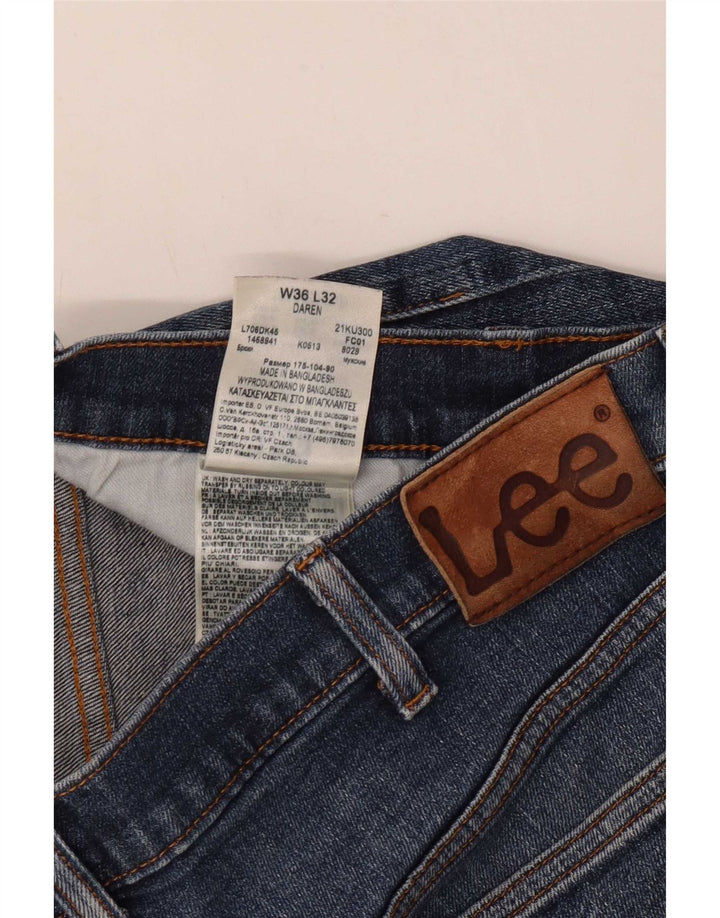 Lee Mens Daren Straight Jeans W36 L32 Blue Cotton