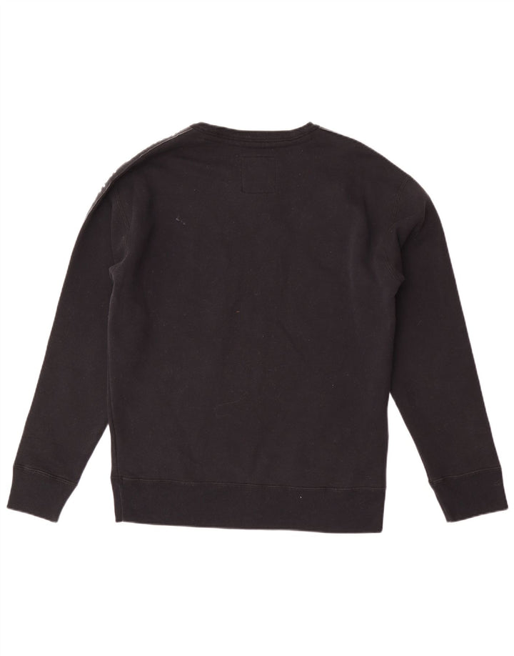 Hollister Mens Graphic Sweatshirt Jumper Small Black Colourblock