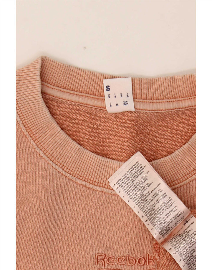 Reebok Mens Sweatshirt Jumper Small Pink Cotton