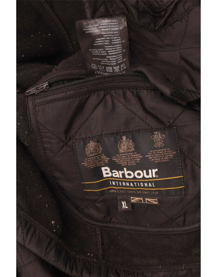Barbour Herre Quiltet Jakke UK 42 XL Sort Polyamid