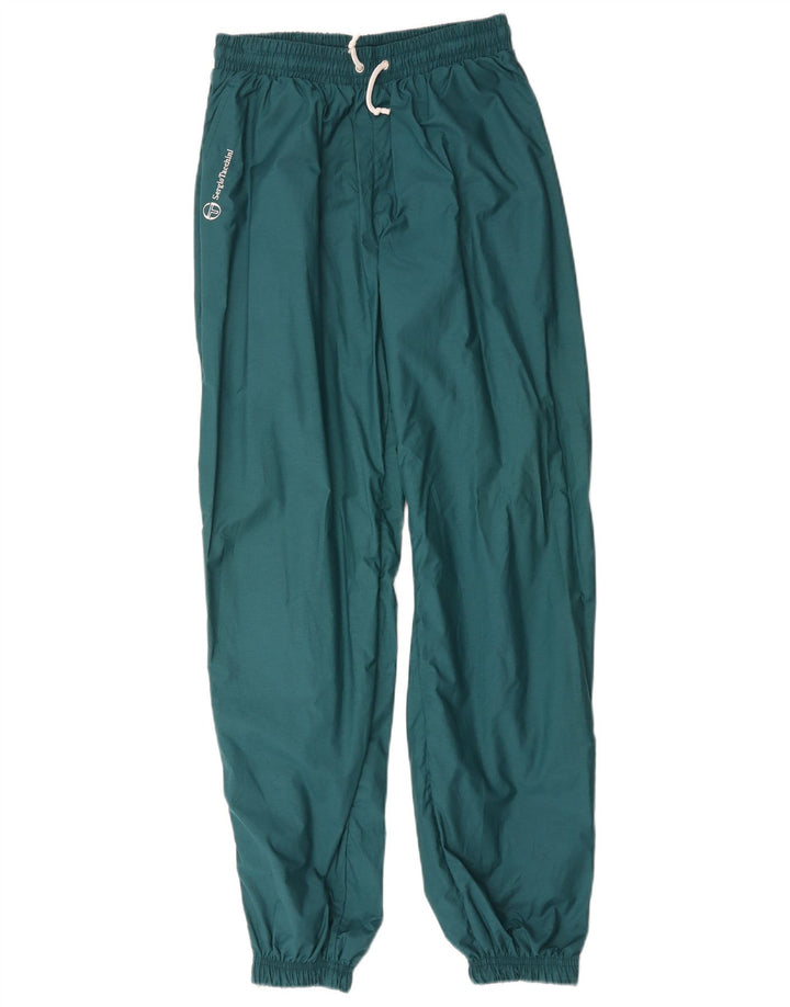 Sergio Tacchini Mens Tracksuit Trousers Joggers IT 48 Medium Green Cotton