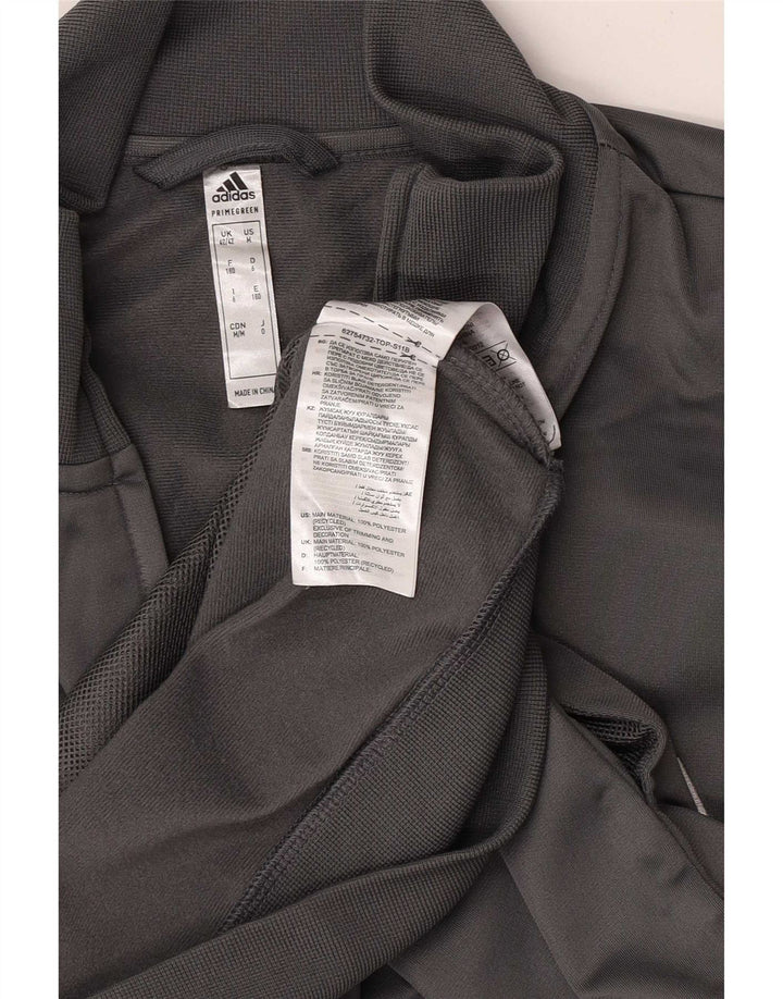 Jachetă de top pentru trening grafic Adidas pentru bărbați UK 40/42 Poliester mediu gri